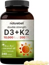 NatureBell D3 vitamīns 10 000 SV + K2 200 mcg, 240 Softgels 