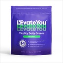 L'Evate You Vitality Daily Greens Powder (28 zerbitzatu) 30 Superfoods, 9 Greens - Cellular Energy Boost, M-Charge Complex-ek egun osoko energiarako (jatorrizkoa) bultzatua