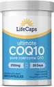 LifeCaps CoQ10 200mg - Ultimate CoQ10 - Ultra High Absorption Q10 Ergänzungen - 60 Zähler