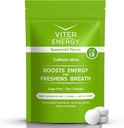 Viter Energy 40mg koffein mints - Sugar Free, B Vitaminer, Vegan, øger hurtig energifyldt Alert Focus, Kaffeined Nootrop Supplement piller (Spearmint Flavor, 8oz, Bulk Bag)