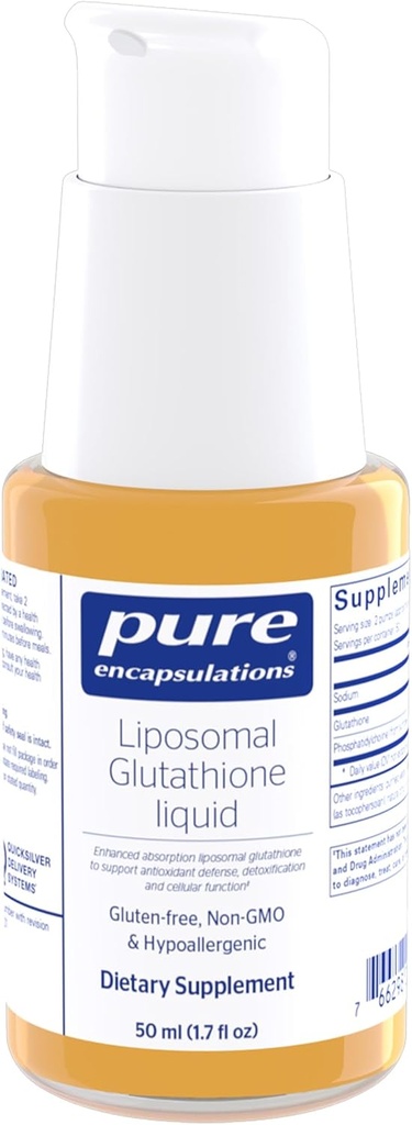 Pure Encapsulations Liposomal Glutatione Liposomal Liposomum Glutatione Liposomum Glutatione for support Antioksidant Defence, Detoksikation and Cellulate function);