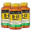 MASON NATURAL Vitamin B-12 1000 mcg Quick Dissolve, 300 Day Supply for Healthy Conversion of Food into Energy (3 Pack)