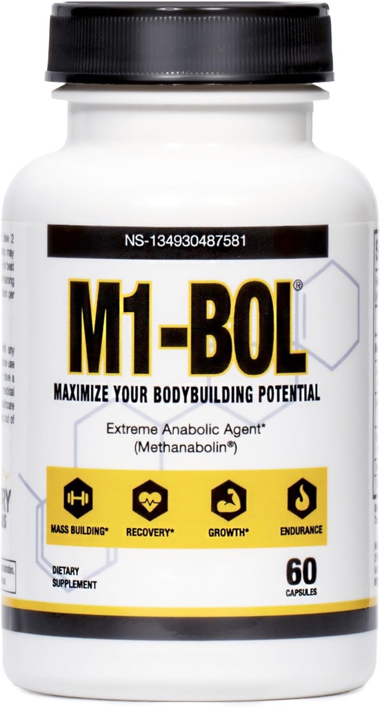 Avry Labs Extreme Anabolic Supplement - Kosttillskott w/Turkesteron för att stödja muskeltillväxt, styrka, återhämtning och naturligt stödja optimala testosteronnivåer - Vegan, 60 kapslar