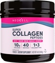 NeoCell Super Collagen Peptides, 10g Collagen Peptides לשרת, Gluten חינם, Keto Friendly, non-GMO, Grass, פד, שיער בריא, עור, ריחות ופרקים, אבקת Unflavored, 14.1 oz.