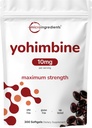 Double Strength Yohimbine Ergänzungen für Männer und Frauen, 10mg pro Servierung, 300 Softgels, Yohimbine HCL mit Virgin Sunflower Seed Oil for Better Absorption, unterstützt Energieproduktion, African Raw