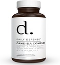 Candida Flush & Cleanse 60 Count Gut Support for Balanced Gut Flora with Oregano, Caprylic Acid,Probiotics, & Digestive Enzymes - Non GMO Dietary Supplement
