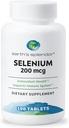 Zemský slendor Sellenium 200 mcg Supplement for Men & Women, Support Antioxidant Health and Immune System (100 tabliet, 3+ Mesačná ponuka)