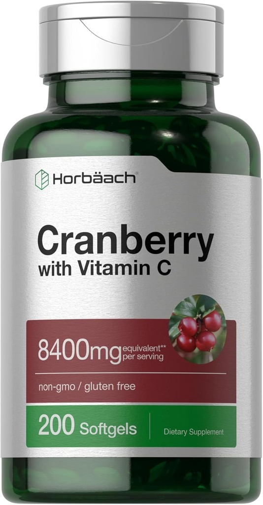Horbäach Cranberry Pills for Women and Men Aviation 124; 8400mg