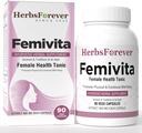 Herbsforever Femivita Capsules Everyday Female Health Supplement stöder hälsosam hud och starka muskler 90 Vege Capsules 800 Mg Varje dag