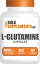 BulkSupplements.com L-Glutamin Kapseln - Glutamin-Ergänzung, Aminosäure-Ergänzung - Glutenfrei, 6 Kapseln pro Servierung (5000mg), 360 Count (Pack von 1)