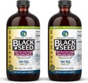 Amazing Herbs Premium Black Seed Oil - Gluten Free, Non OMG, Cold Pressed Nigella Sativa SIDA în Digestive Health, Immune Support, Brain Function, Joint Mobility - 16 Fl Oz (Pachet de 2)