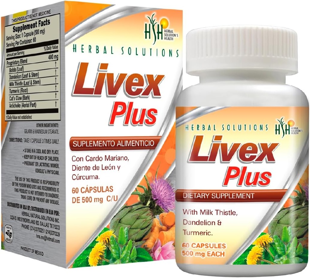 草药溶液Livex Plus liver clease的天然补充剂. 帮助改善肝脏消毒和消化健康。