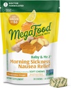 MegaFood Baby & Me Prenatal Təhlükəsizliyi, Ginger Chews, Vitamin B6 ilə, 9 Food Allergens olmadan Made, Honey Limon Ginger Flavor, 30 Chews
