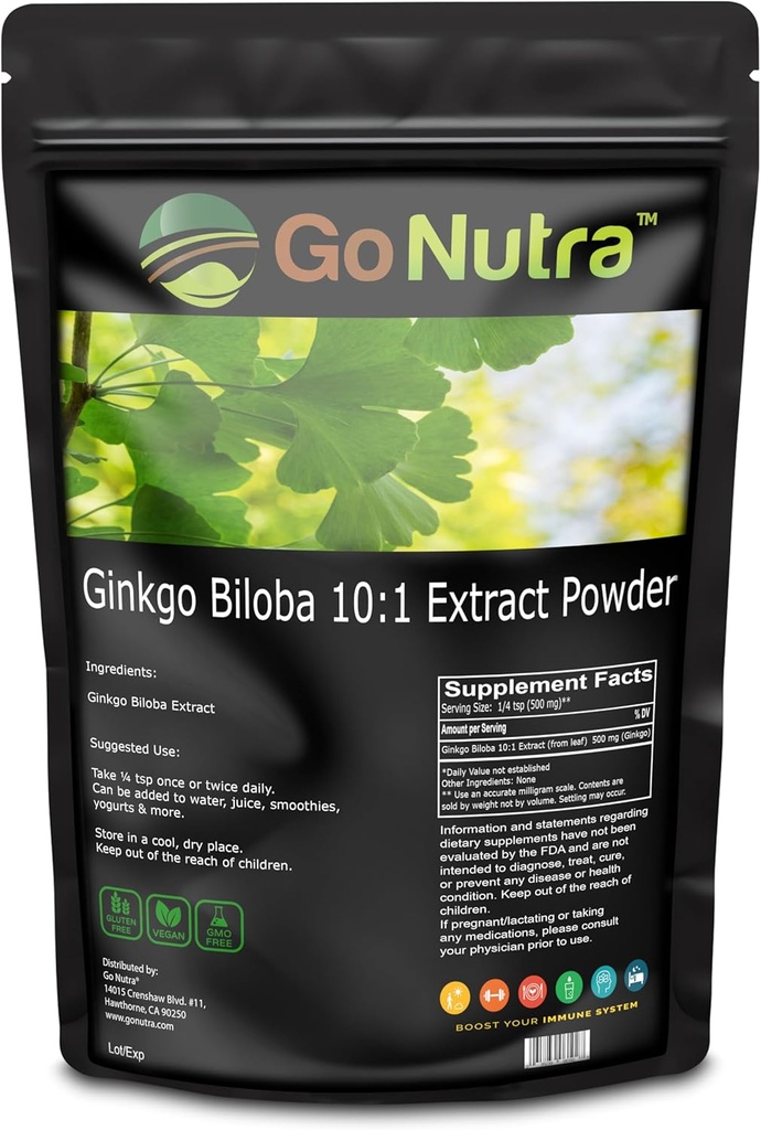 Go Nutra Ginkgo Biloba Powder 8 oz.