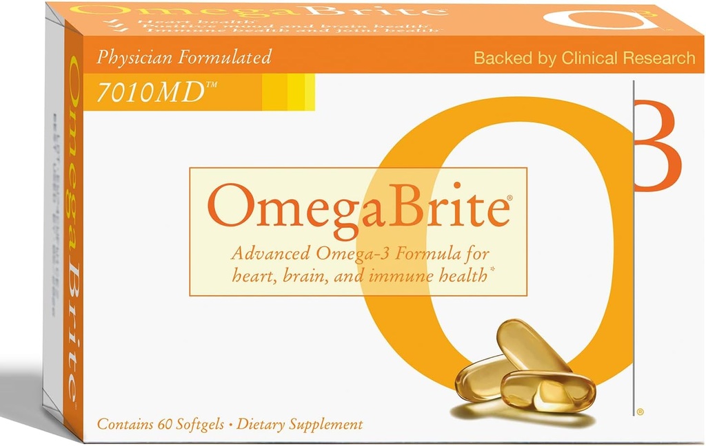 7010MD Advanced Omega-3 Formula, 92% Omega-3 z 1140 mg EPA na odmerek, spodbujanje pozitivnega razpoloženja, zdravje možganov, imuno zdravje, zdravje srca in skupno zdravje- 60
