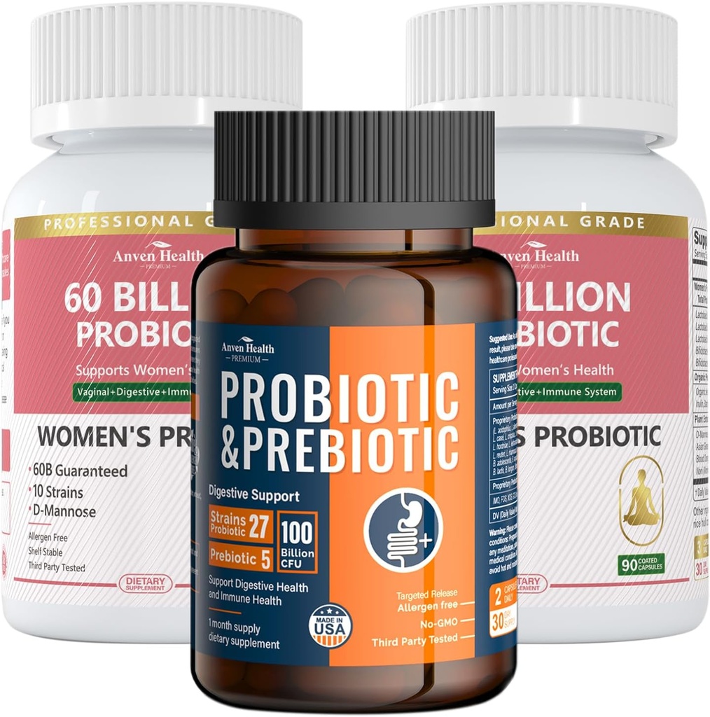 Dut Health Support Bundle: 2 Bottles of Women 's Progories + 1 Bottle of Universal Progration - Digeptical, Urinary & Ammune Health for Men & Women