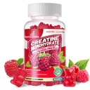 Creatine Monohydrate Gummies Complex 6400mg for Men & Women -Advanced Formula W/L-Taurine + Vitamin B12, Sugar Free Chewable Supplement,90 Raspberry Gummies