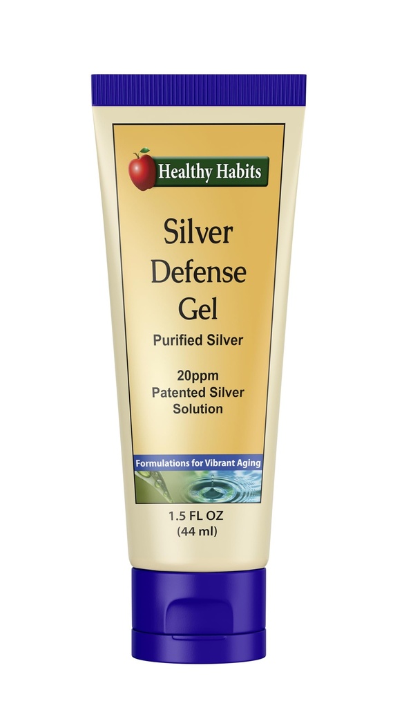 Healthy Habits Silver Defense Gel Purified Topical Colloidal Silver Gel with Nano Technology