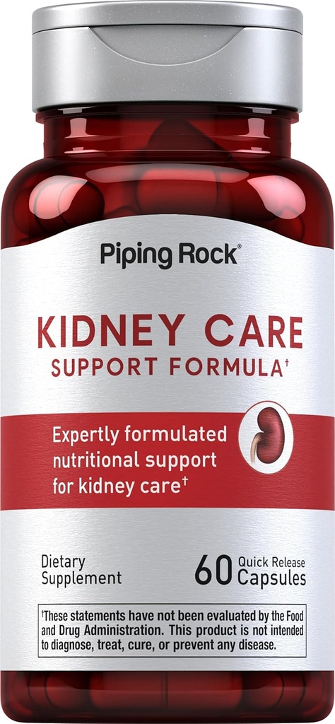 Piping Rock Kidney Support Supplement | 60 Kapsüller | Xəstək və Qadınlar üçün Formula / yaxşılaşdırmaq