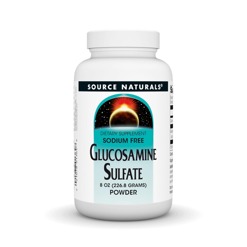 Source Naturals Glucosamine Sulfate, Sodium-Free Powder for Joint Support - 8 oz Powder