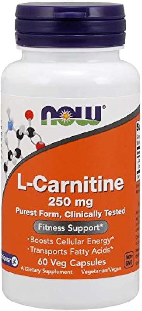 الآن L-carnitine 250mg, 60 Capsules (Pack of 2)