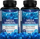 Potent Garden 2-Pack Mega Mineral Suplemento completo mineral complexo mineral con calcio magnesio de zinc Potassium Boron Selenium Chromium e 72 rastrexadores Suplemento de calcio libre de ferro -200 pílulas