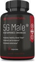 Supernatural Man 5G Male Natural T Booster förbättrar tillskott för blodflöde, uthållighet, styrka och uthållighet Ginseng, vitlök, Ginkgo, Ginger Root, vitamin D - Stöder friska män - 30 kapslar