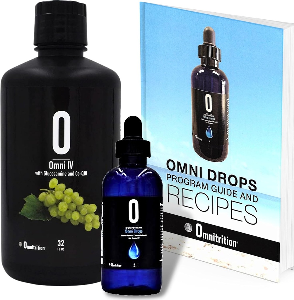 Omnitrition Omni Drop Bundle - Include două produse: Omni Drops Dieta picături cu vitamina B12-4 oz cu Ghidul de Program și Omni IV (Omni 4) Vitamine lichide și minerale cu Glucosamină și Co-Q10