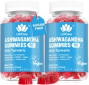 Ashwagandha Gummies 2000mg for Women Men - Sugar Free, Vegan - Organic Ashwagandha Root Extract supplements Gummy " Vitamin D3, B12 and Turmeric, Promote chillation, Mixed Berry Flavor, 120 count