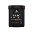 Ancient Nutrition Keto Protein Powder, KetoPROTEIN with Fats from Bone Broth and MCT Oil, Chocolate, 18g Protein 10g Fat Per Serving, Gluten Free, Low Carb, Paleo Friendly, 17 Servings