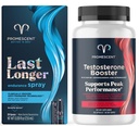 Promescent Delay Spray for Him (2.6ml) + Testosterone Booster for Men Supplement with Tongkat Ali (LongJack), KSM-66 Ashwagandha, Horny Goat Weed