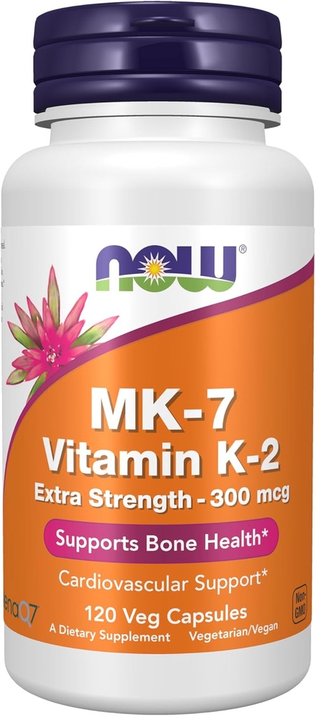 AGORA Foods Suplementos, MK-7 Vitamina K-2 300 mcg, apoio cardiovascular*, soporta saúde ósea*, cápsulas 120 Veg