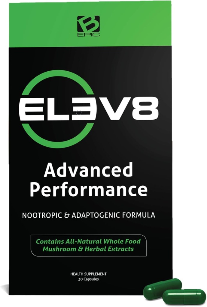 BEpic ELEV8 Advanced Performance Supplement - 30 일 공급 (30 캡슐) | Optimal Health 및 Functioning을위한 고대 약 비밀을 잠금 해제 (패키징 May Vary)