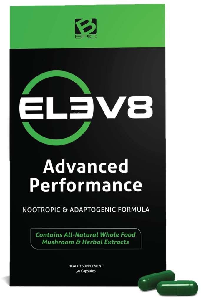 BEpic ELEV8 Advanced Performance Supplement - 30-Day Supply (30 Capsules) | Unlock Ancient Medicinal Secrets for Optimal Health and Functioning (Packaging May Vary)