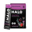 HALO Hydration - Electrolyte Drink Mix | Hydration Toz Paketleri | Berry Flavor - Spor ve Bisiklet için | Kolay Açık Tek Çöp | 6 Sticks