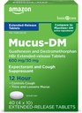 Basic Care Mucus Relief DM,12 Час Guaiffnesin & Dextromethorphhan Hydrobromide Extended- Release Tablets, 600 mg/ 30 mg, 40 Count (Pack of 1) (пакетът може да варира)
