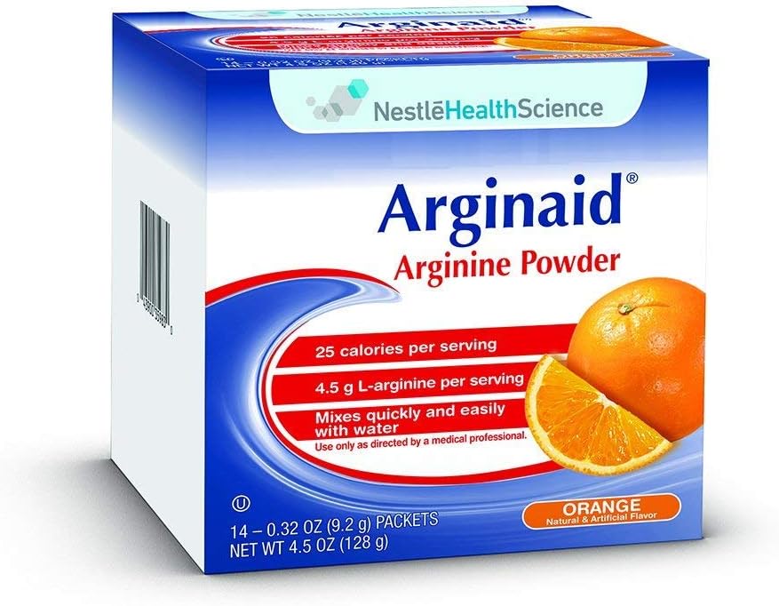 Nestle Arginid Arginin pulver, oransje, 0,32 OZ pakker, 14 CT (pakke med 4)