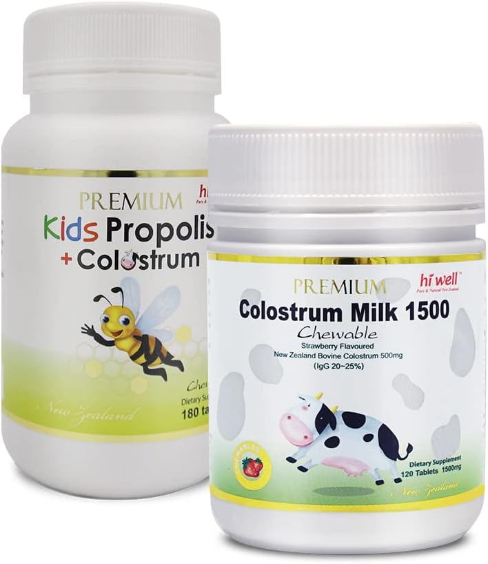 Çocuklar Grass-Fed Colostrum ve Propolis Paketi (Yeni Zelanda Colostrum 1500 + Çocuklar Propolis Plus Colostrum)