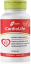 Lifestyles CardioLife Supplement - Herbal Heart Health Support with ויטמין K2 (MK7), Folic Acid, Beetroot, Cayenne Extract & More - Made in Canada - 60 קפסולות (1)