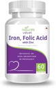 Generic Pub Iron & Folic Acid עם Zinc, עבור תוספת הריון, 60 רכות - Pack של 1
