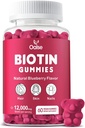 Biotin Gummies, Biotin dodatek s chlorofylem, Black Seed Oil, Multivitaminy a zink Podpora vlasů kůže a hřebíky zdraví pro ženy a muže [60 Počet (balení 1)]