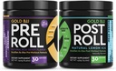 Gold BJJ PreRoll and PostRoll Jiu Jitsu Supplement Bundle