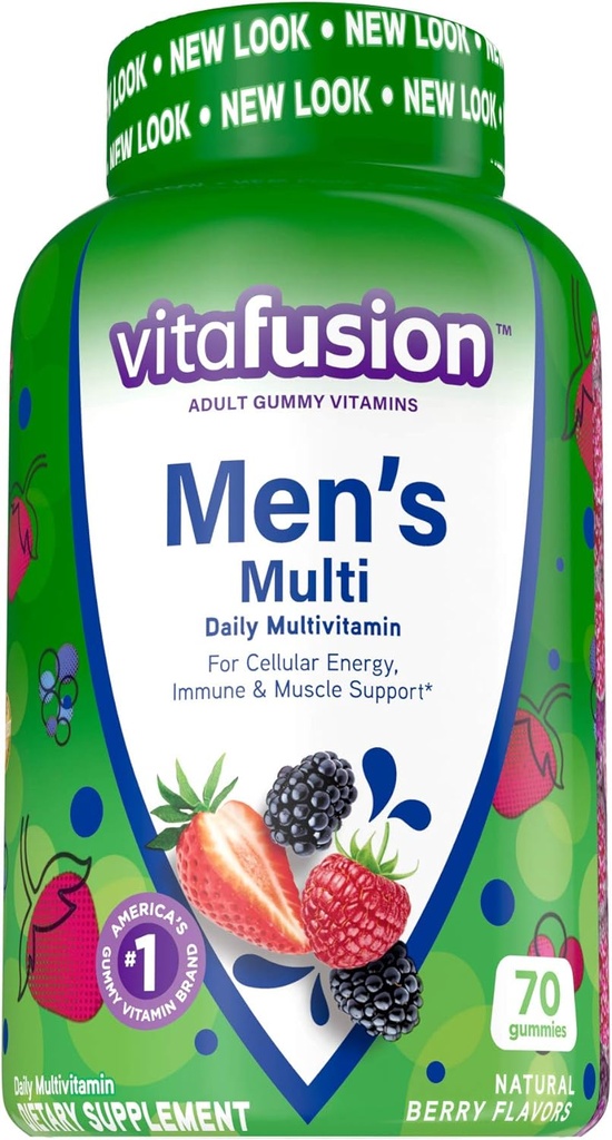 Vitafusion Men's Gummy Vitamins, 과일, 70 개