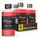Pedialyte Sport Electrolyte Drink, Fast Hydration with 5 Key Electrolytes for Muscle Support Before, During, & After Exercise, Fruit Punch, 1 Liter, Pack of 4