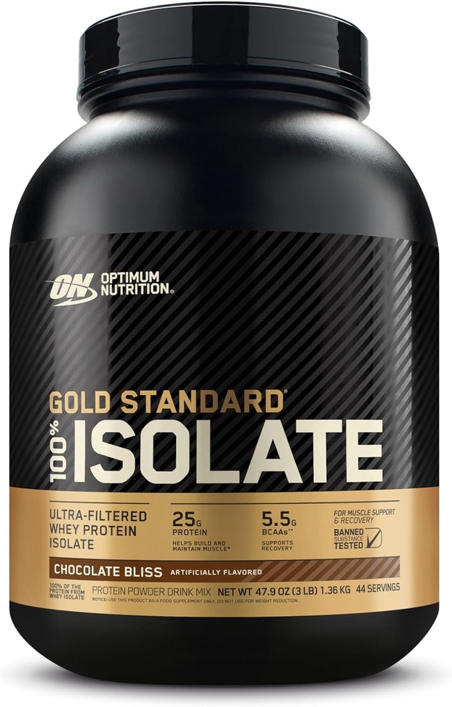 Una nutritació òptima per cent Isolate, Protein Powder, Chocola Blis, 3 lliura, 44 Servings. Whey Protein Isote (Packing May Vary)