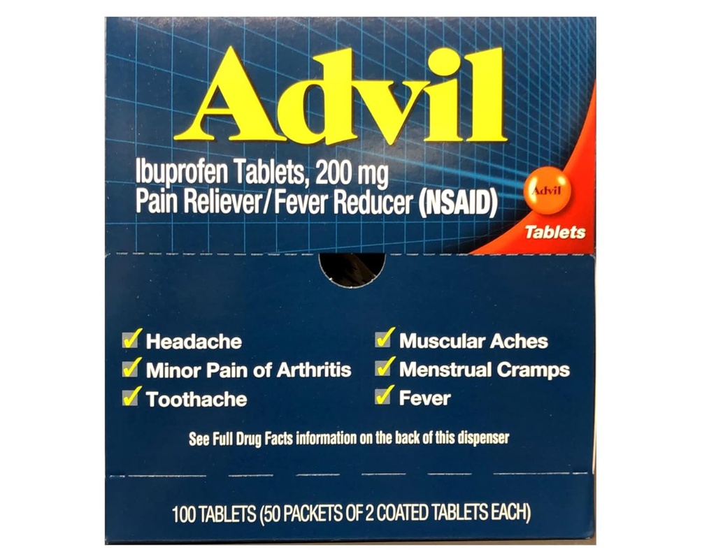 Refil de comprimido revestido com Advil Pain Reliever/Redutor de Febre