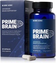 BONE WETENSCHAPPEN - Prime Brain Supplement - Nootropic for Focus, Memory & Cognitive Performance, with Alpha GPC, L-Theanine & Ginkgo Biloba, Vegan - 60 Capsules