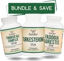 Double Wood Supplements Tongkat Ali, Fadogia Agrestis ja Turkesterone Bundle - Ultimate Meeste Tervise Bundle sportliku jõudluse toetamiseks