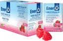 Ener-D Sugar Free Multivitamin Drink Mix - D3 bitamina-hautsa uretarako, Elektrolitoak Hautsa azukrerik gabe, Hidratazio-paketeak, Zero Sugar, D3 bitamina gehigarria Liquid Mix - Raspberry, 24 Count