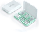 Daily Pill organizētājs, Pill kaste Purse - Dtouayz Travel Pill kaste, Vitamīnu piedevas un zāles Dispenser Ūdensdrošs 6 iecirknis Medicīna turētājs, Weekly Large Pill Konteiners